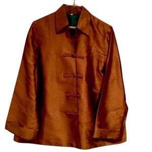 Zina of Beverly Hills Gold Silk Kimono Jacket, sz 1 (small)